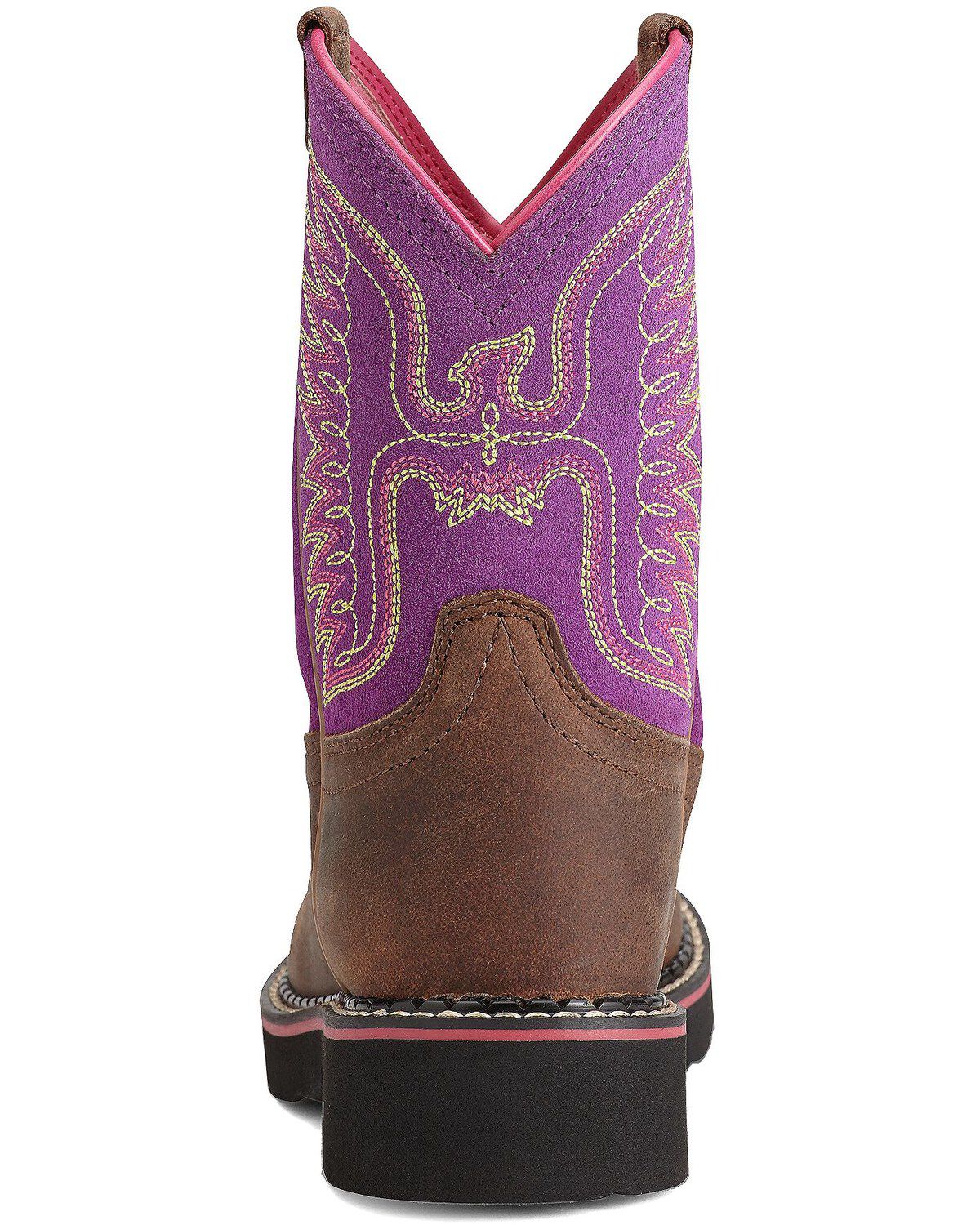 Purple Dress with Cowboy Boots